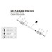 DMV DIFAS3DHO04 Motorcycle Front Axle Slider