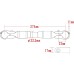 Posh-Faith 094267-02 Motorcycle Bike Handle Brace Shaft Type 2 - Red