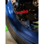 Kohken KOK-1039BL Motorcycle Pad Pin for 2P CNC 84mm-Titanium Blue