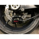 Kohken KOK-1039BL Motorcycle Pad Pin for 2P CNC 84mm-Titanium Blue