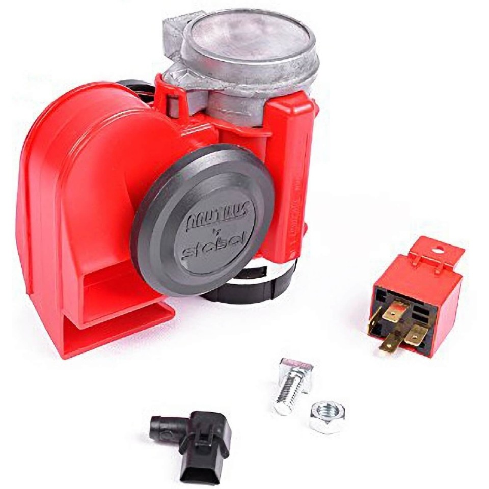 Stebel 11690047 Motorcycle Nautilus Compact Red Air Horn