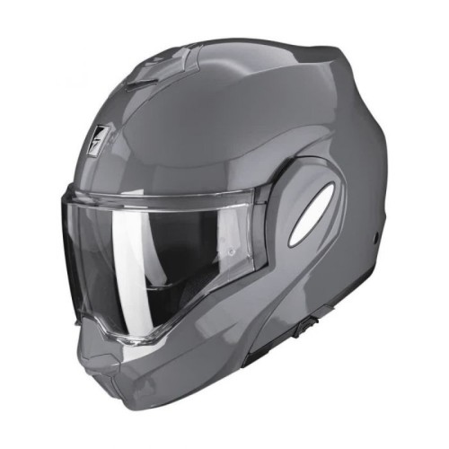 Scorpion Exo-Tech Evo Solid Cement Grey Motorcycle Helmet