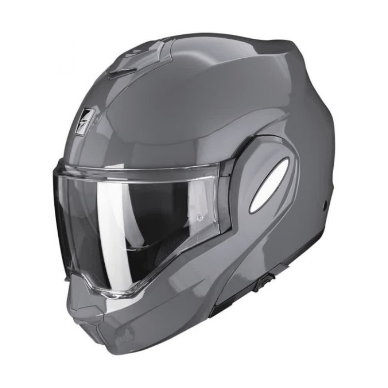 Scorpion Exo-Tech Evo Solid Cement Grey Motorcycle Helmet - Non PSB Approved
