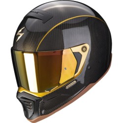 Scorpion EXO-87-261 EXO-HX1 Carbon SE Motorcycle Helmet Black- Gold - Non PSB Approved