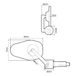 Oxford OX510 Motorcycle Shield 360 Bar End Mirror