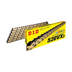 DID 520VX3GB Motorcycle X-Ring Gold and Black Chain