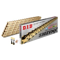DID 530ZVMXGG-130ZB Motorcycle X-Ring Gold Chain for Honda,Cagiva,Kawasaki,Yamaha 1974-1992