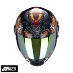 Scorpion EXO 490 Divina Black Red Blue Chameleon Motorcycle Helmet - Large - Non PSB Approved