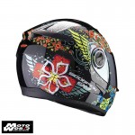 Scorpion EXO 490 Divina Black Red Blue Chameleon Motorcycle Helmet - Large - Non PSB Approved