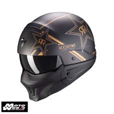 Scorpion EXO Combat Evo Rockstar Gold Modular Motorcycle Helmet - Non PSB Approved