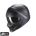 Scorpion EXO Combat Evo Unborn Matt Black Silver Modular Motorcycle Helmet - Non PSB Approved