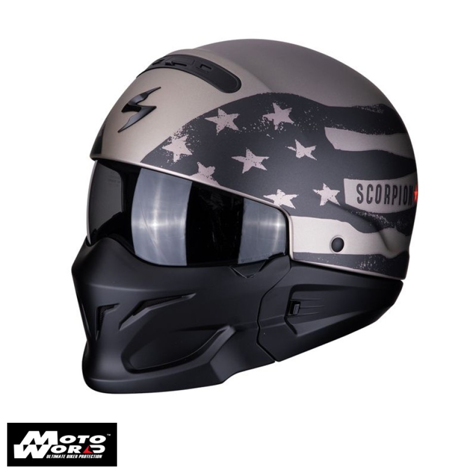 Scorpion EXO-Combat Rookie Titanium-Gray Jet Motorcycle Helmet - Non PSB Approved