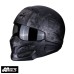 Scorpion EXO-Combat Stealth Matt-Black-Silver Jet Modular Motorcycle Helmet - Non PSB Approved
