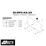 Dimotiv DIRPCKA25K Motorcycle Black Radiator Guard