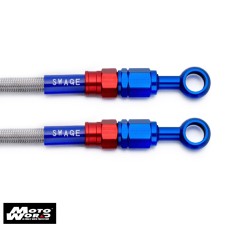 Plot Swage Line PT SAF493M Motorcycle Aluminium Front Brake Hose Kit