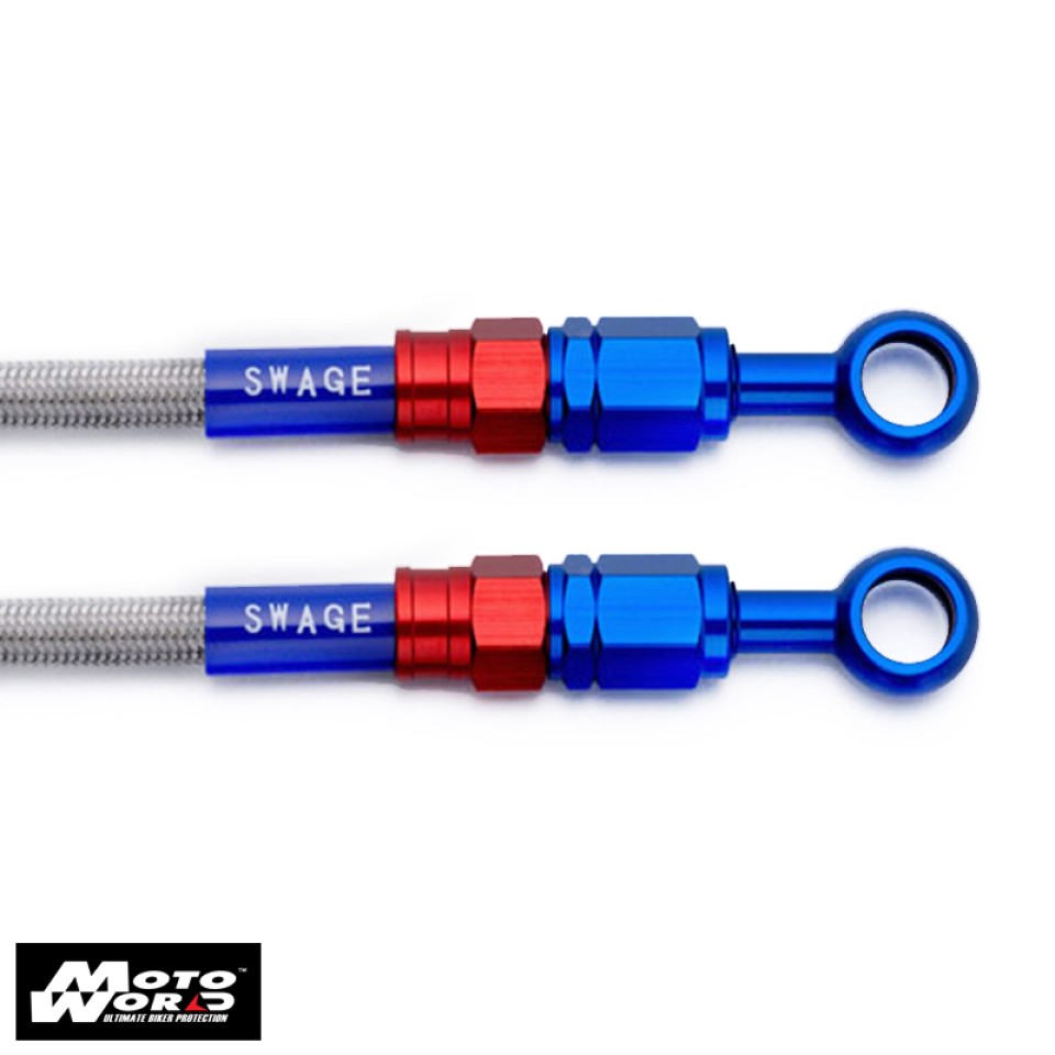 Plot Swage Line PT SAF526M Motorcycle Aluminium Front Brake Hose Kit