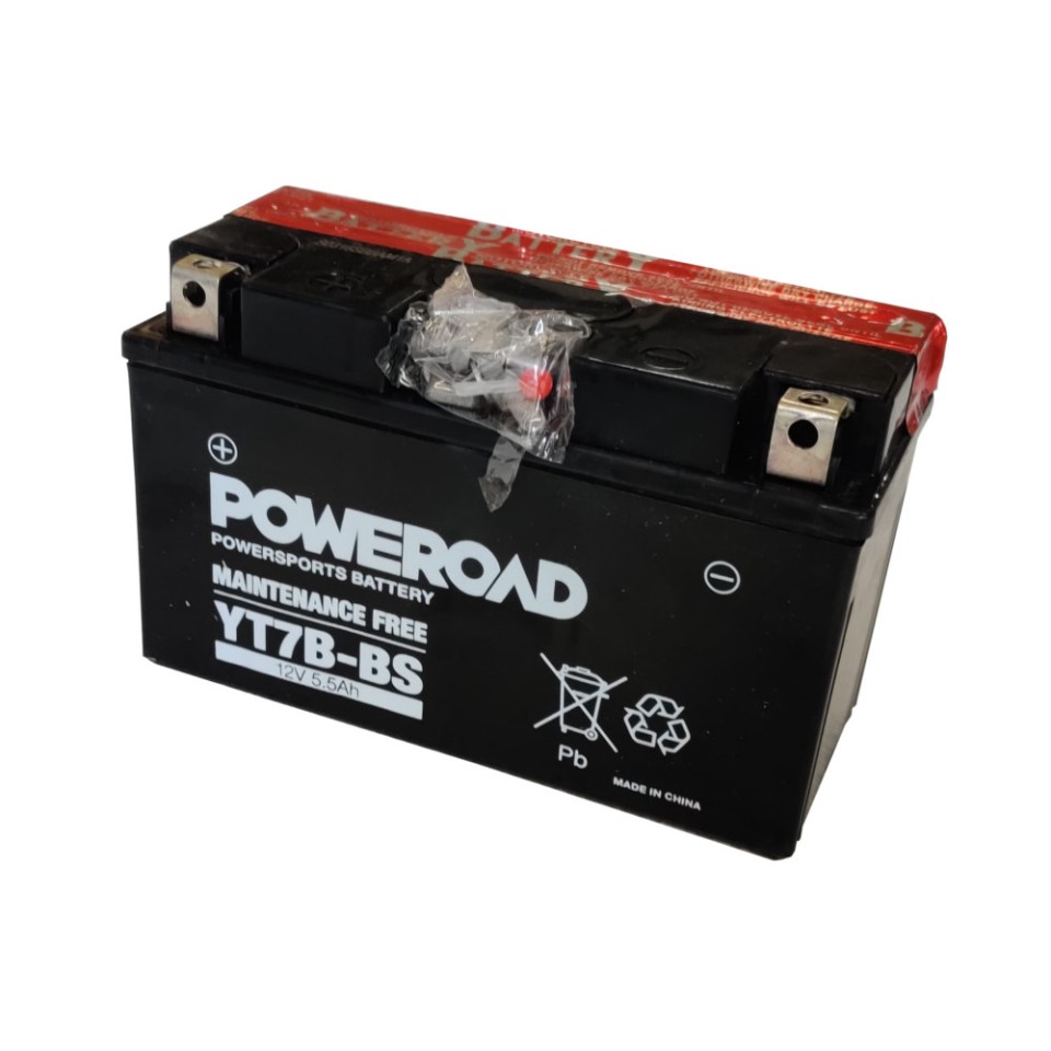 Poweroad YT7B-BS Maintenance Free Motorcycle Battery