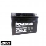 Poweroad YTX4L-BS 12V3AH Maintenance Free Motorcycle Battery