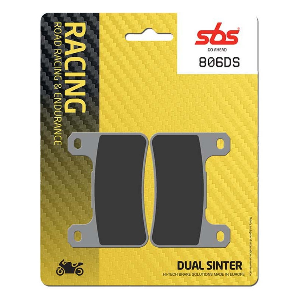 SBS 806DS Front Dual Sinter Brake Pad for Kawasaki ZX-10R 08
