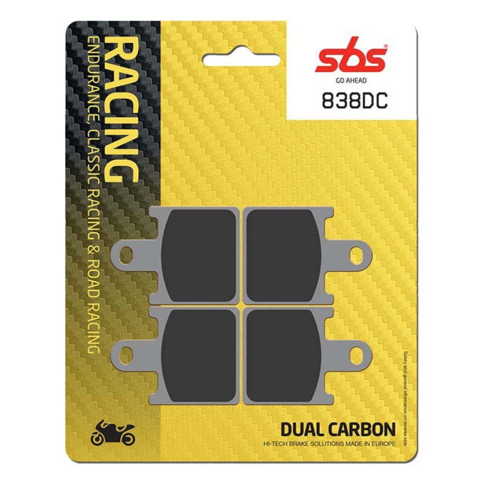 SBS 838DC Front Dual Carbon Motorcycle Brake Pad