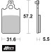 SBS 109HF Rear Ceramic OE Replacement Motorcycle Brake Pad
