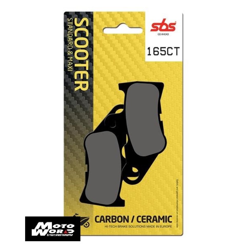 SBS 165CT Rear Carbon OE Replacement Motorcycle Brake Pad