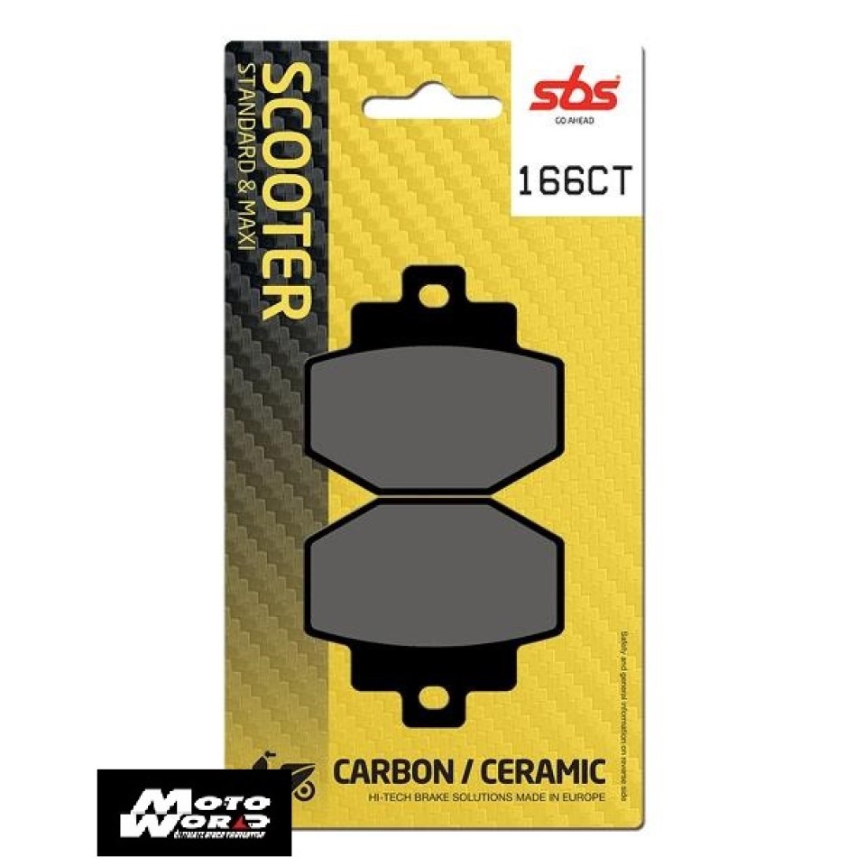 SBS 166CT Rear Carbon OE Replacement Motorcycle Brake Pad