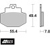 SBS 166MS Rear Sinter OE Replacement Motorcycle Brake Pad
