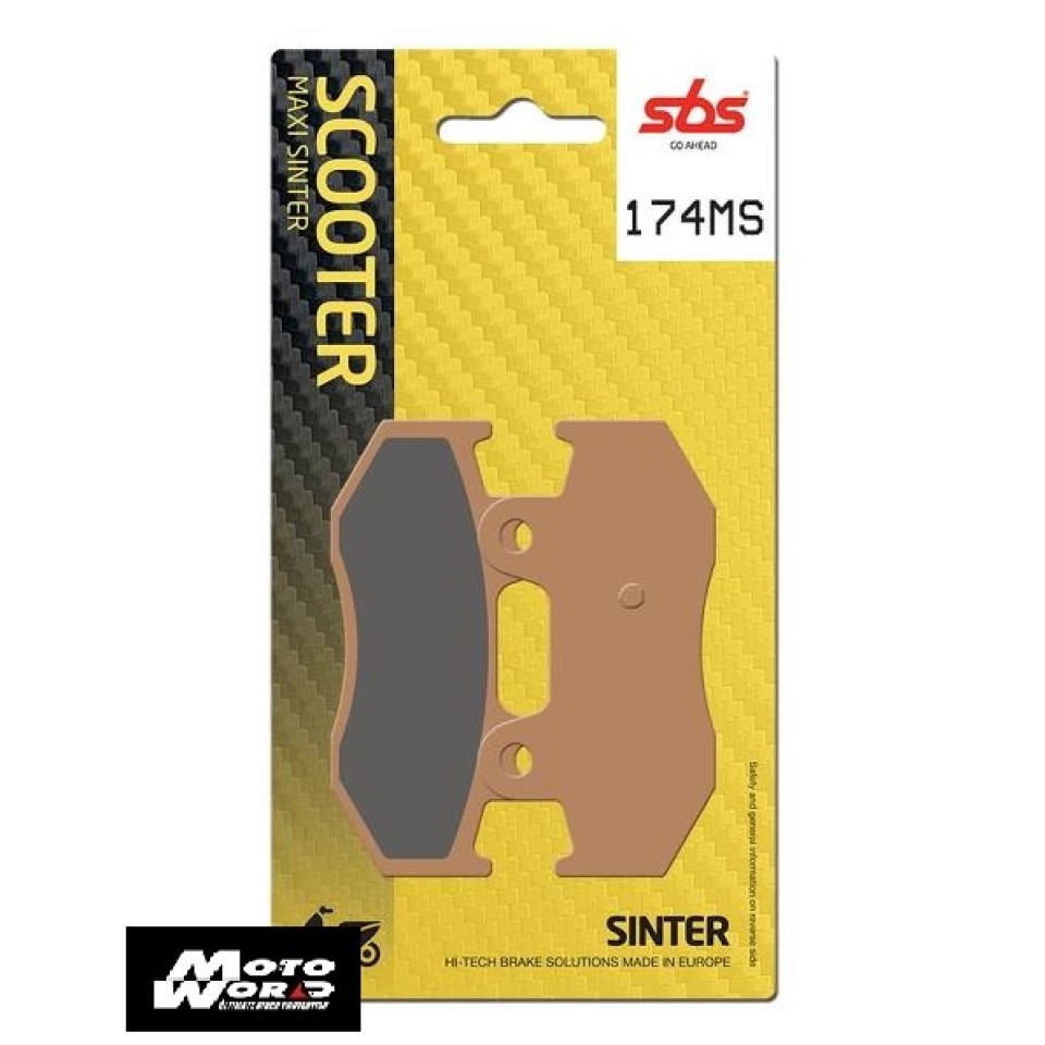 SBS 174MS Rear Sinter OE Replacement Motorcycle Brake Pad
