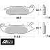 SBS 180CT Rear Carbon OE Replacement Motorcycle Brake Pad