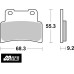 SBS 214MS Rear Sinter OE Replacement Motorcycle Brake Pad