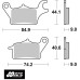 SBS 222CT Rear Carbon OE Replacement Motorcycle Brake Pad