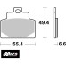 SBS 224MS Rear Sinter OE Replacement Motorcycle Brake Pad