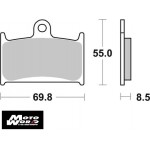 SBS 624SP Rear Evo Sinter OE Replacement Motorcycle Brake Pad