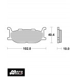 SBS 663HS Rear Sinter OE Replacement Motorcycle Brake Pad