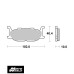 SBS 663HS Rear Sinter OE Replacement Motorcycle Brake Pad