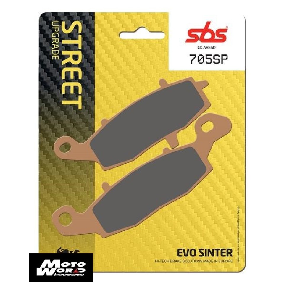 SBS 705SP Rear Evo Sinter OE Replacement Motorcycle Brake Pad