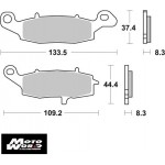 SBS 705SP Rear Evo Sinter OE Replacement Motorcycle Brake Pad