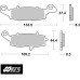 SBS 705SP Rear Evo Sinter OE Replacement Motorcycle Brake Pad