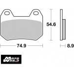 SBS 746HF Rear Ceramic OE Replacement Motorcycle Brake Pad