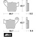 SBS 777RSI Rear Sinter OE Replacement Motorcycle Brake Pad
