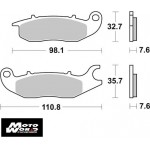 SBS 797RSI Rear Sinter OE Replacement Motorcycle Brake Pad