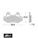 SBS 814HS Rear Sinter OE Replacement Motorcycle Brake Pad