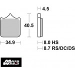 SBS 870SP Rear Evo Sinter OE Replacement Motorcycle Brake Pad