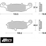 SBS 886LS Rear Evo Sinter OE Replacement Motorcycle Brake Pad