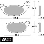 SBS 931HS Rear Sinter OE Replacement Motorcycle Brake Pad