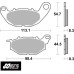 SBS 931HS Rear Sinter OE Replacement Motorcycle Brake Pad
