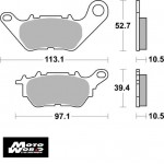 SBS 932RQ Rear Carbon OE Replacement Motorcycle Brake Pad