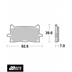 SBS 940HS Rear Sinter OE Replacement Motorcycle Brake Pad