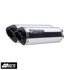 Two Brothers Racing Motorcycle Dual M2 Silver Series Carbon Slip-On for Kawasaki Ninja 1000 2011